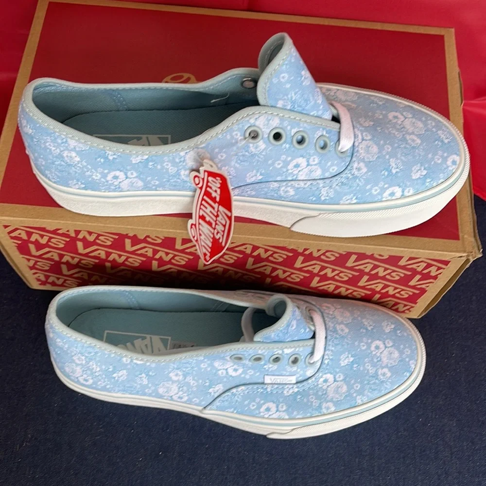 Vans Authentic PLATFORMS Tonal Floral/Omphlds/True White sneakers-platforms Men’ - Picture 4 of 16